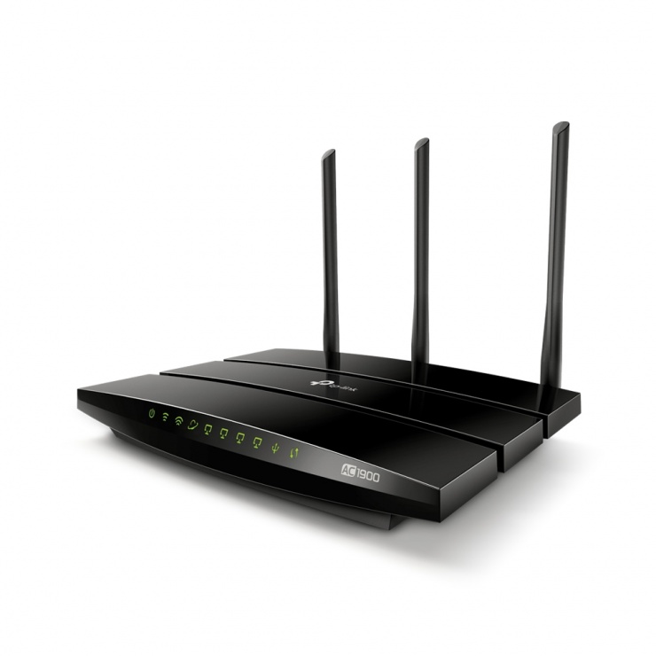 Imagine Router Wireless Gigabit MU-MIMO AC1900, TP-LINK Archer A9 (include timbru verde 1 leu)